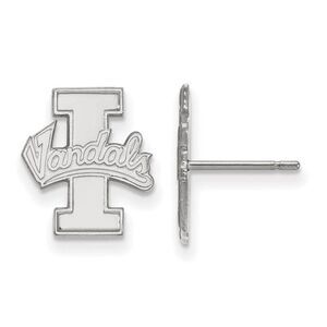 10k White Gold University of Idaho Small Post Earrings